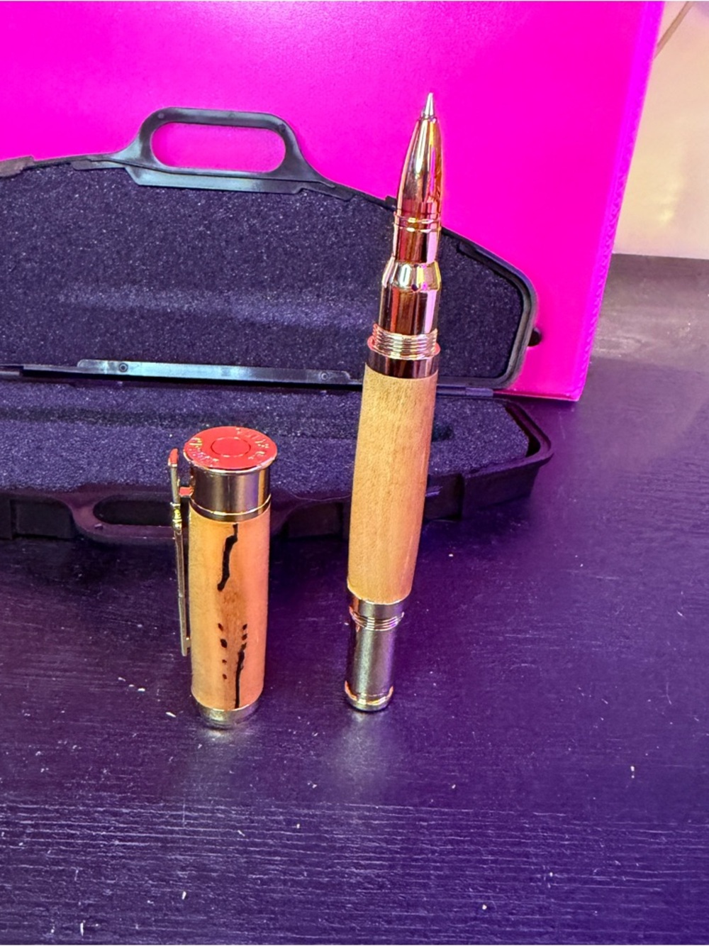 FATHER’S DAY Wood and Brass Bullet-Style Pen with Cap